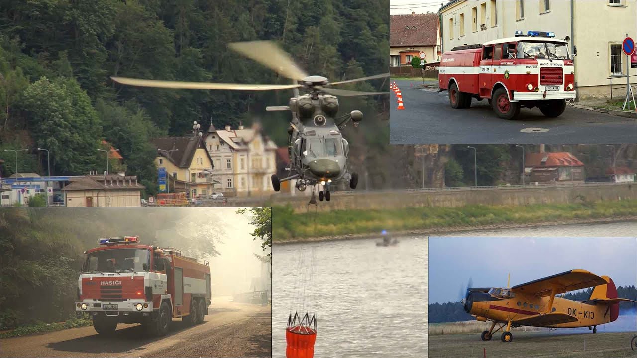 Löschflugzeuge, Luftwaffe, Tatra-TLF| Einsatzkräfte im Einsatz zum Waldbrand im Nationalpark