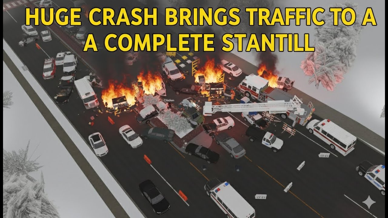 HUGE CRASH BRINGS TRAFFIC TO A COMPLETE STANDSTILL! | Roblox | Roleplay | Rensselaer County |