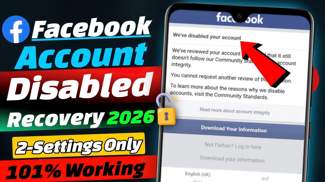 How To Recover Disabled Facebook Account (2026) | Disabled Facebook Account Recovery 2026