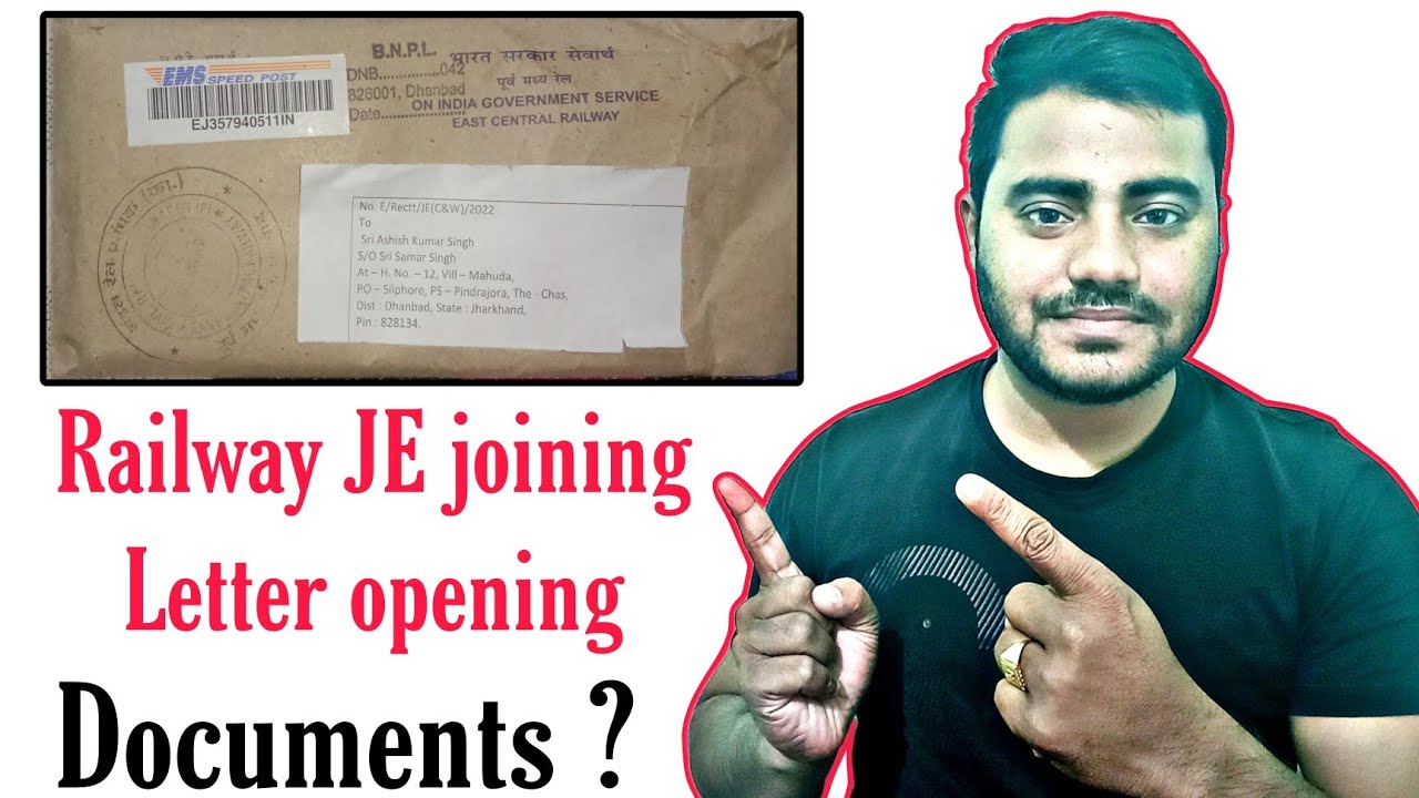 RAILWAY JE Joining Letter Opening || Which Documents Are Included?