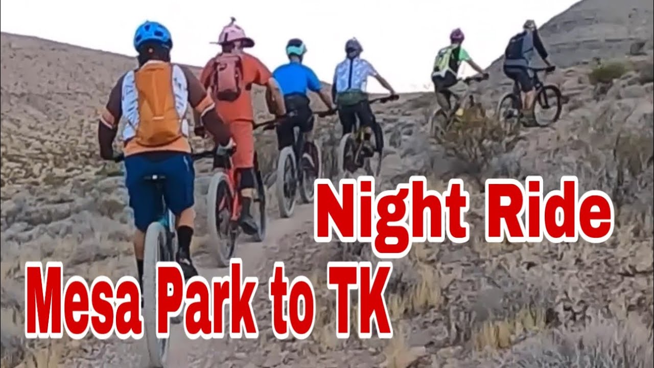 Mountain Bike Trail - Mesa Park to TK uphill night ride #mtbtrail #lasvegas #mountainbike