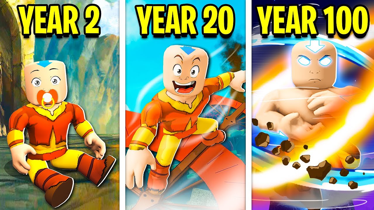 100 YEARS As AANG The AVATAR! (Roblox)