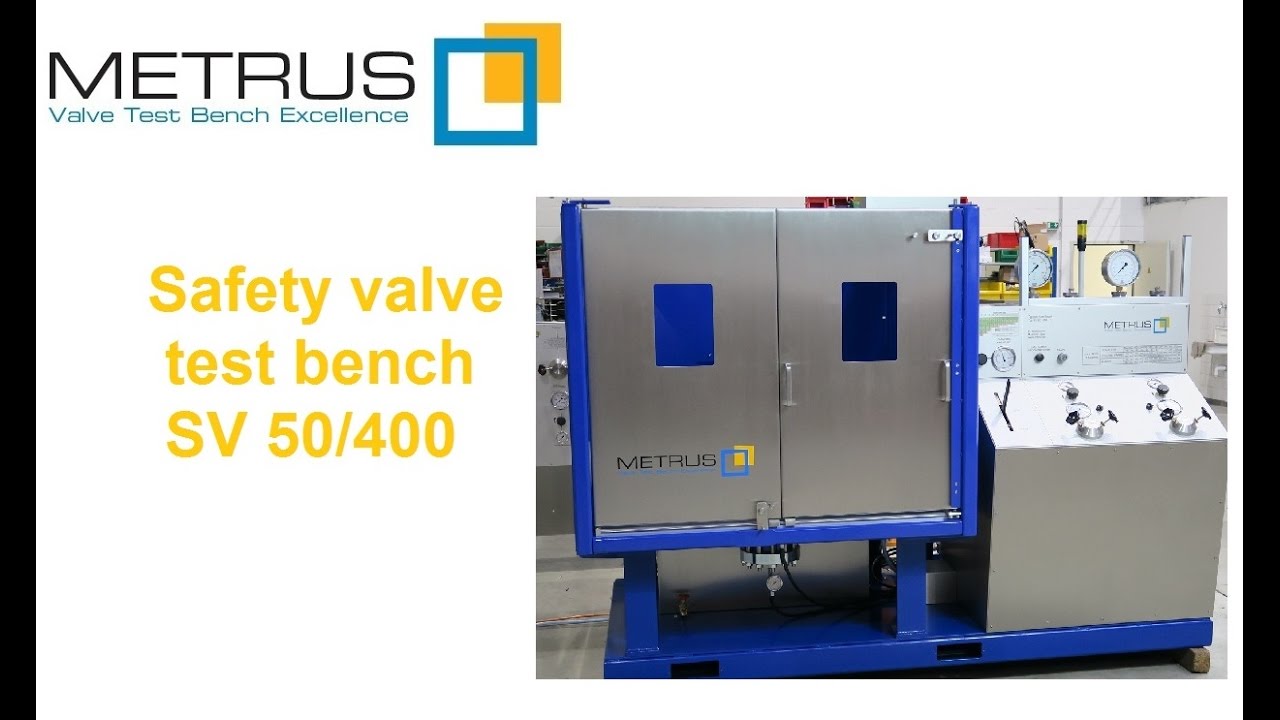 Safety valve test bench SV 50/400 with safety doors