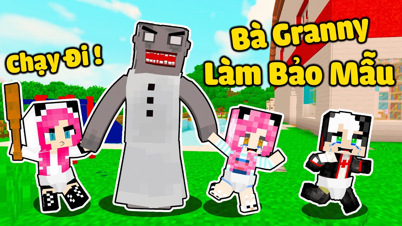MỀU THỬ THÁCH 24 GIỜ TRỐN KHỎI NHÀ TRẺ GRANNY TRONG MINECRAFT*REDHOOD CÓ BẢO MẪU LÀ BÀ NGOẠI GRANNY