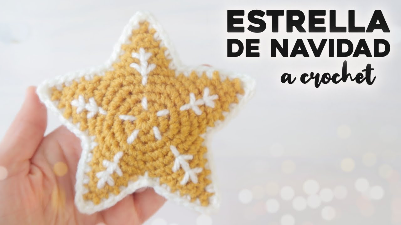 ESTRELLA A CROCHET ✨🎄ADORNOS DE NAVIDAD🎄✨ cómo tejer una estrella para el árbol tutorial paso a paso