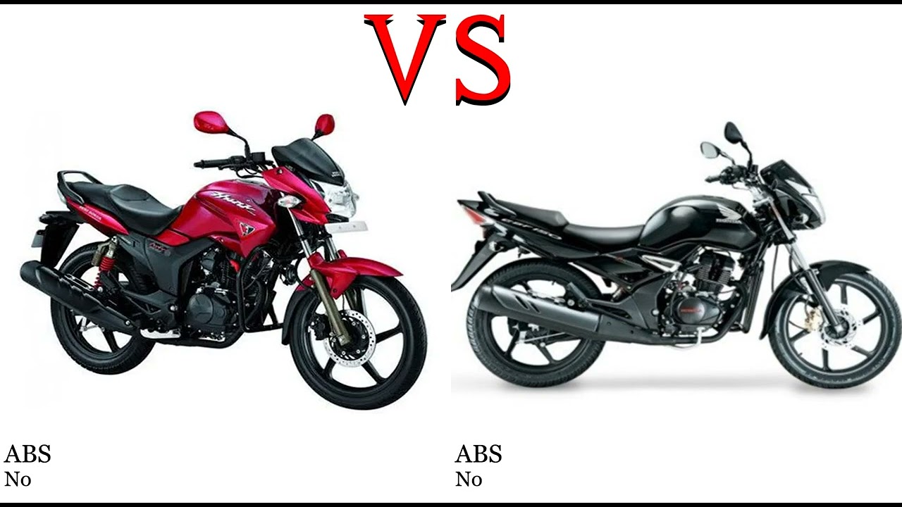 Hero Hunk 150 vs Honda CBF 150 Test specification comparison