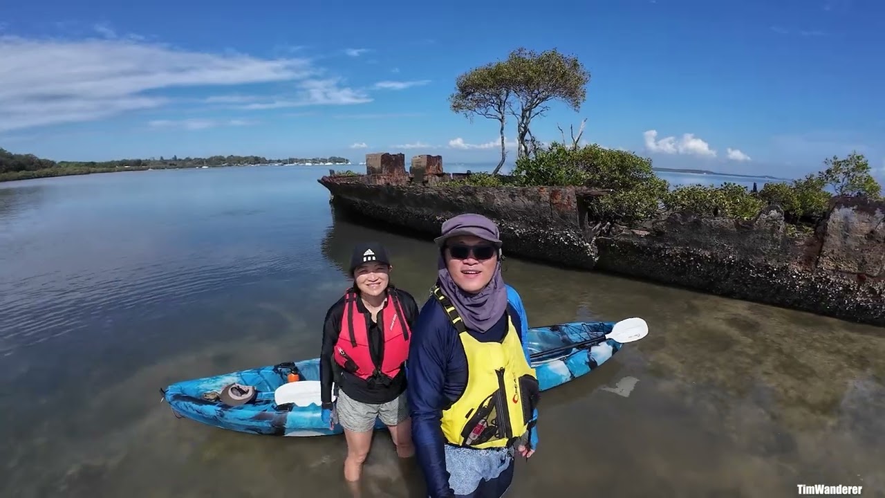 🛶🎣🦀 SHORT-VID『TOAD BANK 』 EXPLORE SHIPWRECK  ‼️一分鐘短片: 河口獨木舟、釣魚、捉蟹.