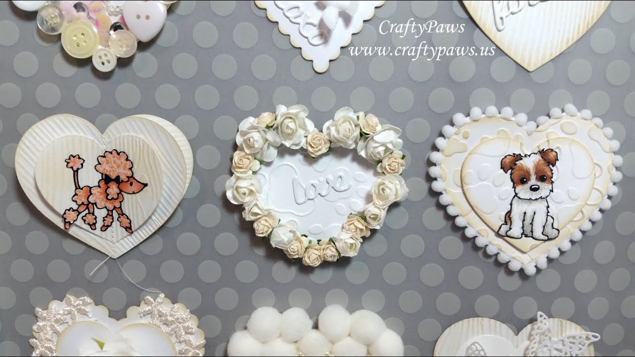 Sweet DIY Valentines Embellies: Diemond Dies DTP + vr to C's Vintage Gifts & More