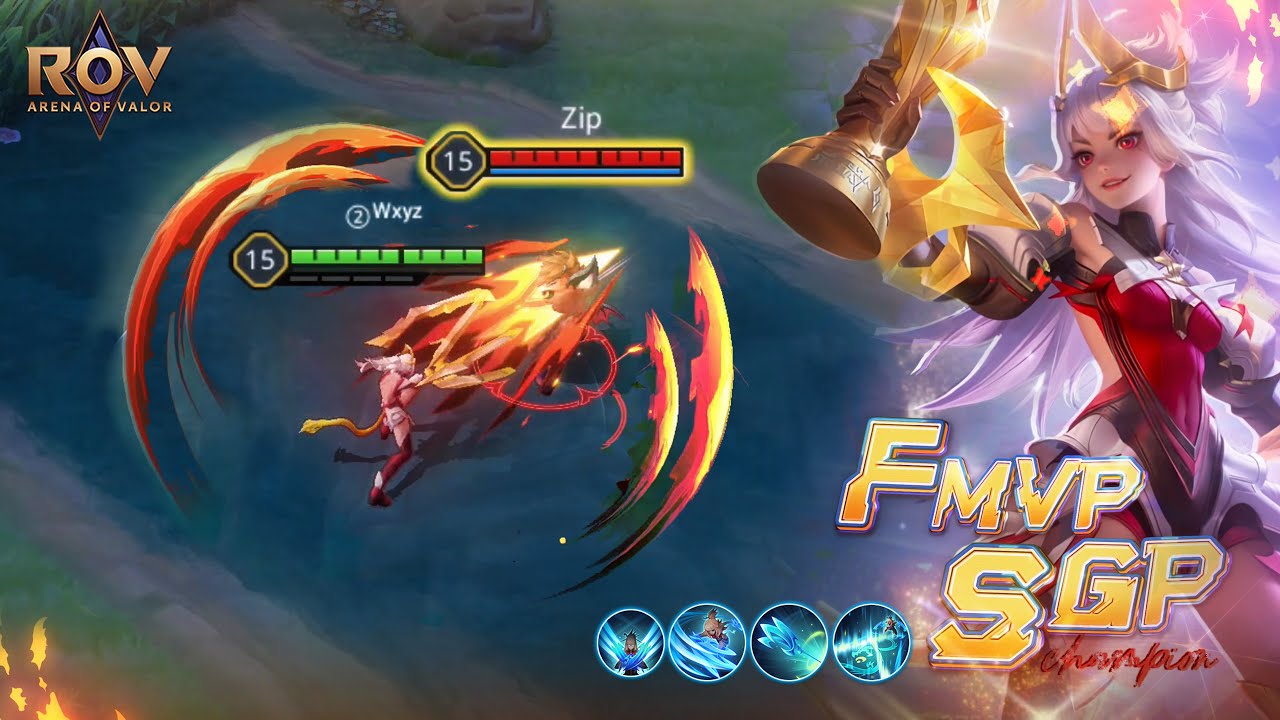 RoV : รีวิว SKIN Aoi Fmvp | Firethorn Champion พลังถ้วยแชมป์