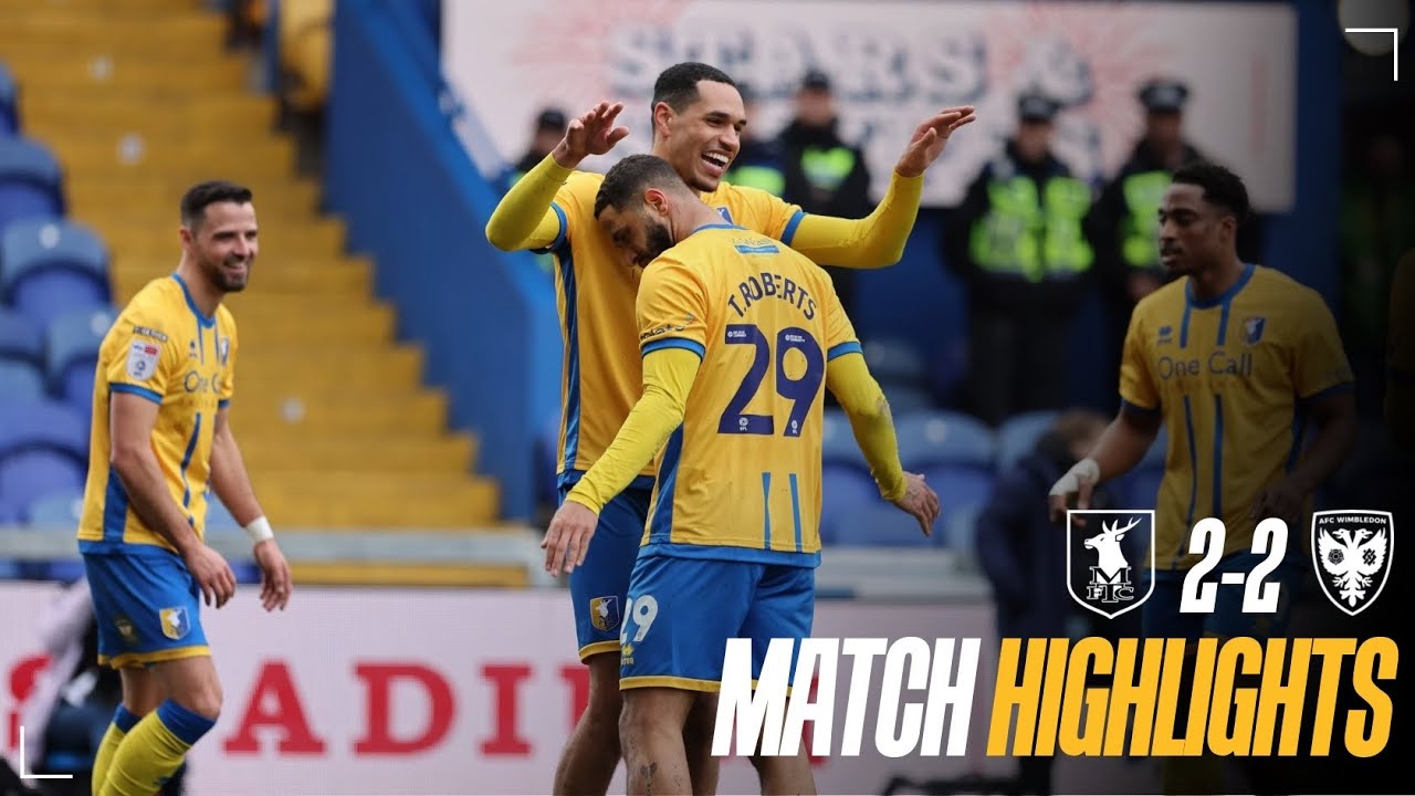 Highlights: Stags 2-2 AFC Wimbledon