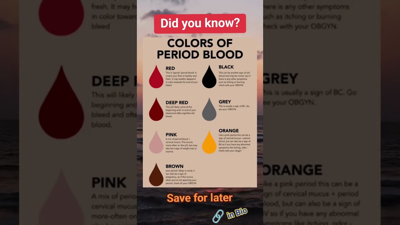 Colors of period blood