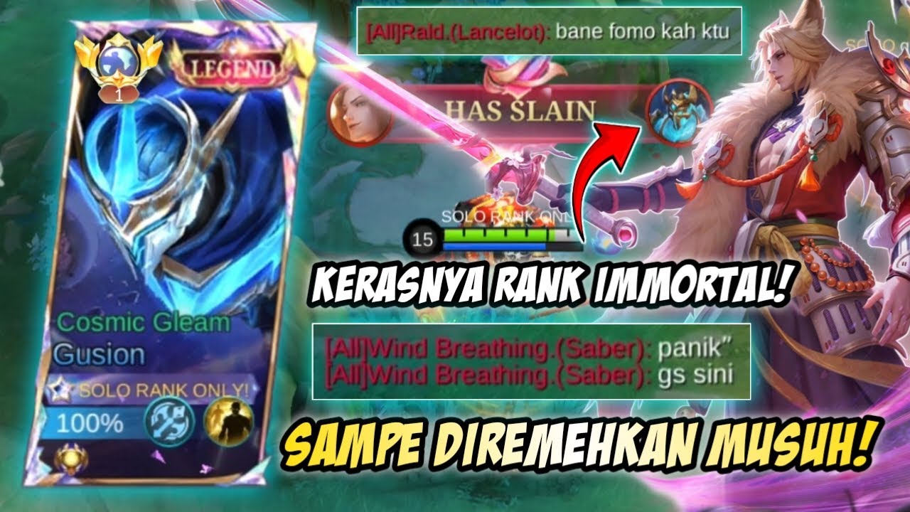 KERASNYA RANK IMMORTAL! SEKALI BLUNDER KENA COMEBACK? MUSUH LANGSUNG SOMBONG NGEBACOT! | MLBB