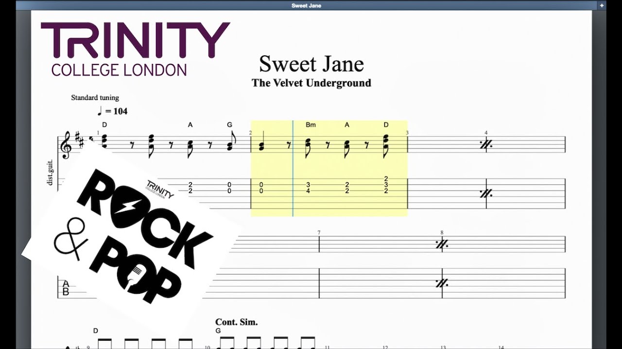 Sweet Jane Trinity Grade 2 Guitar