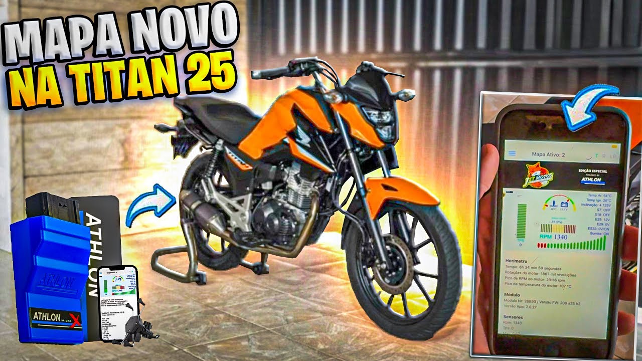COLOQUEI O MAPA JET MOTOS NO ATHLON M250X NA TITAN 2025 - FICOU ABSURDO 😳👀