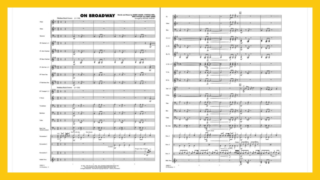 On Broadway arranged by Michael Sweeney