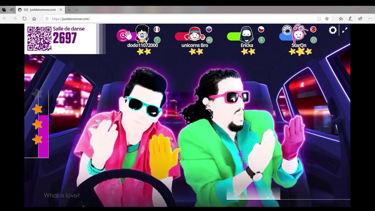 Just dance now: what is love (car version)