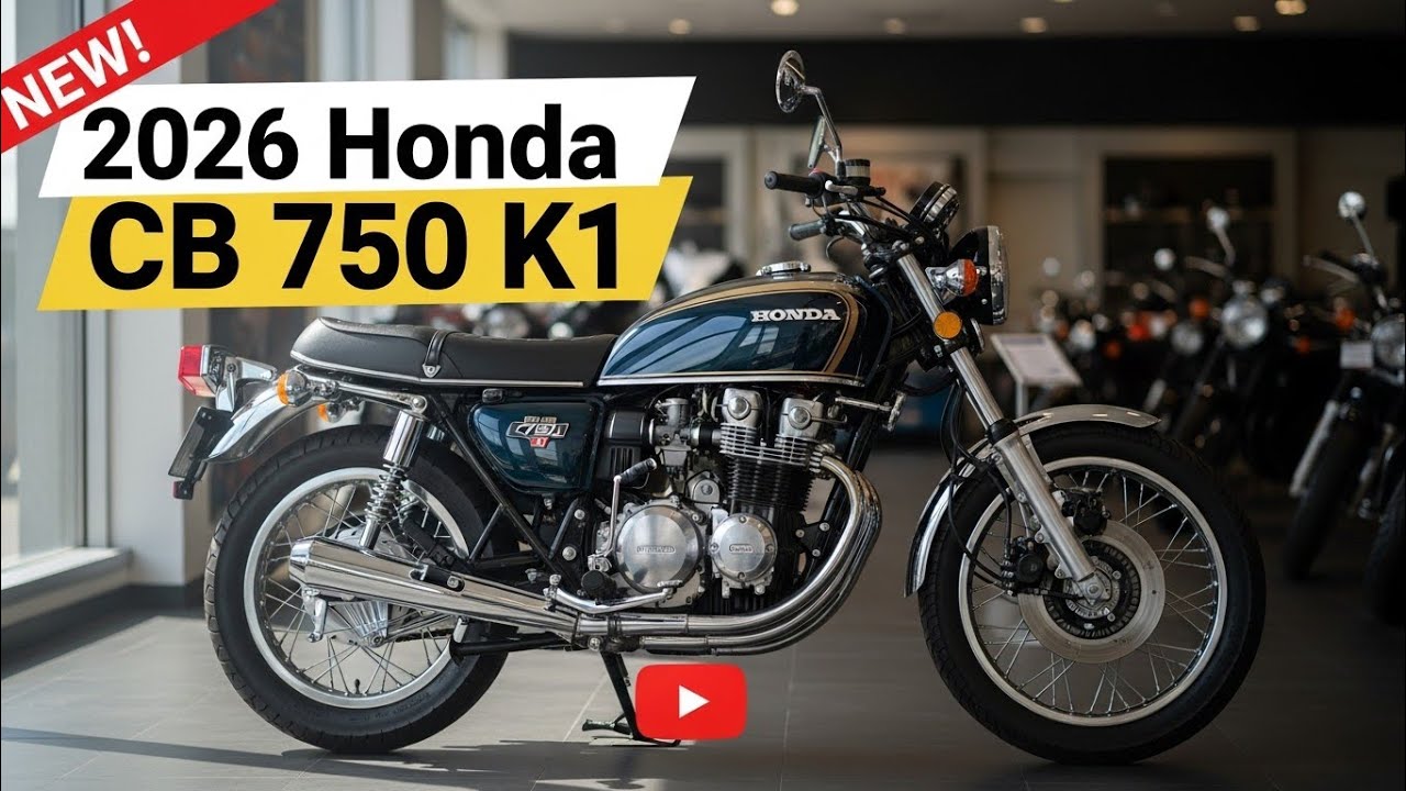 Представлен новый Honda CB 750 K1 2026 года – легендарная модель возвращается в современном испол...