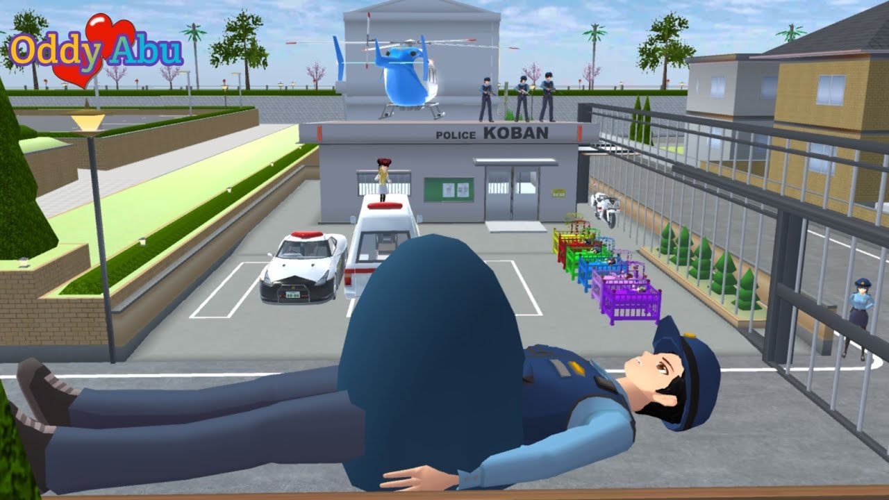 Police Taiga Jadi Raksasa Hamil Besar Melahirkan Bayi Warna-warni l Sakura School Simulator