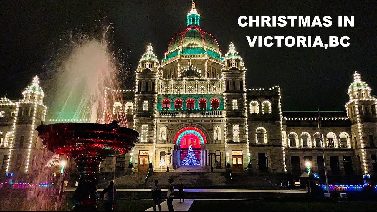 🇨🇦[4k] Christmas in Victoria Downtown ,BC, Canada, Dec 2023