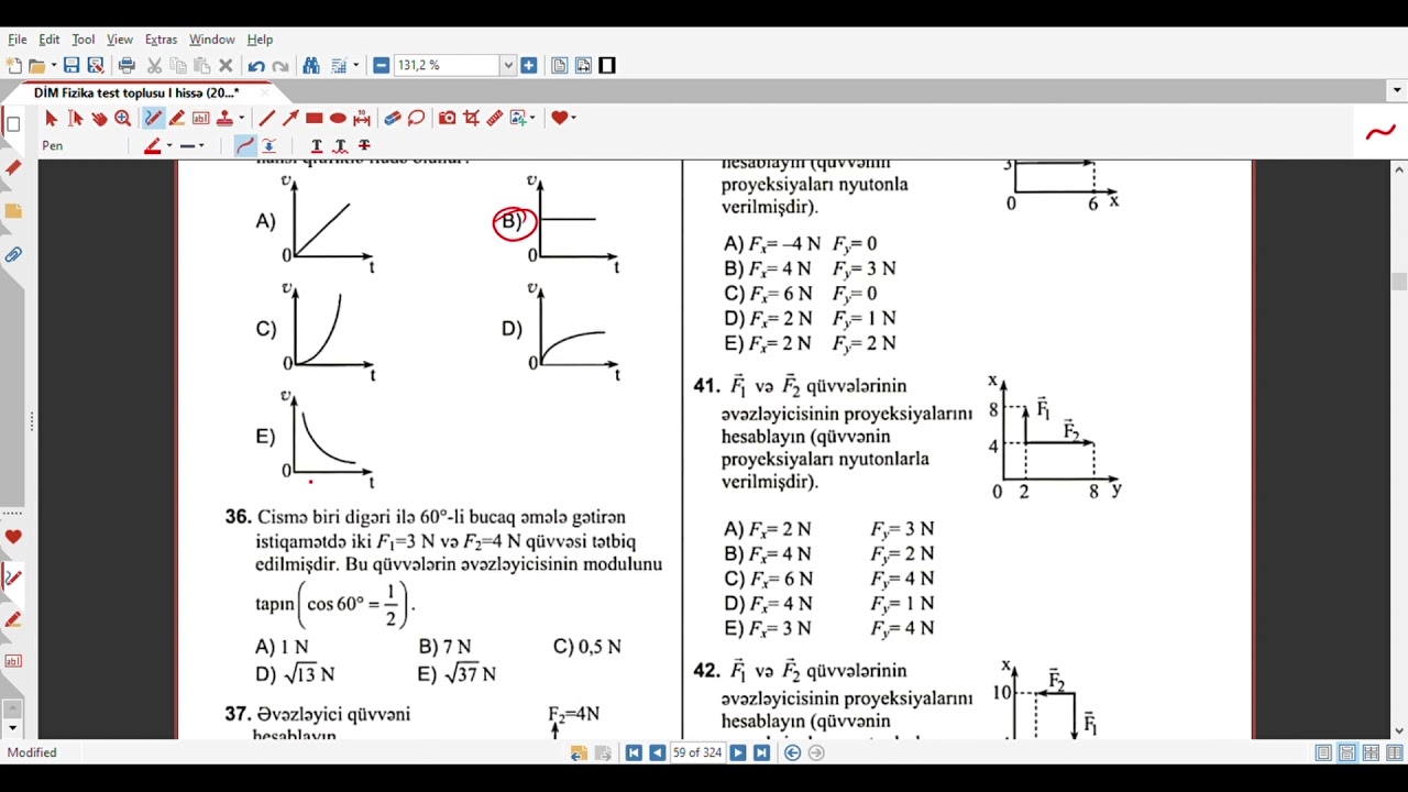 Fizika. Nyuton qanunları- test izahı. DİM test toplusu