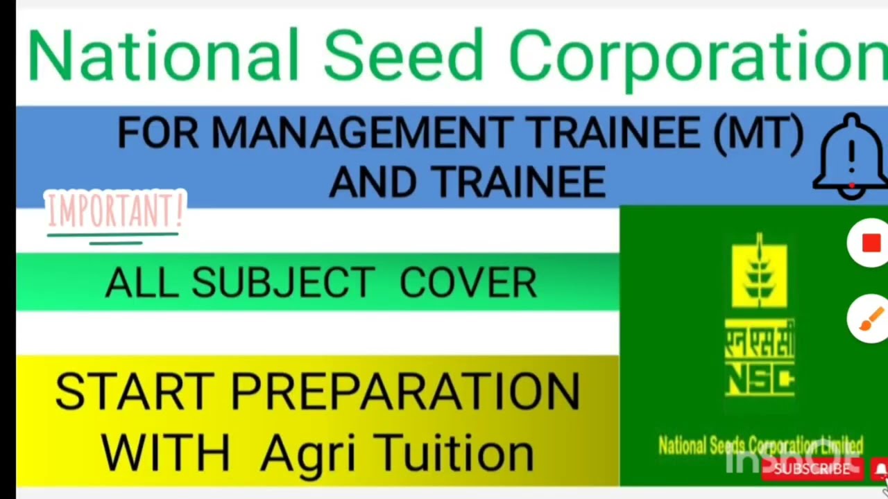 NSC National Seed Corporation Class/Management trainee/trainee class/AgriculturalMarketing/NSCclass