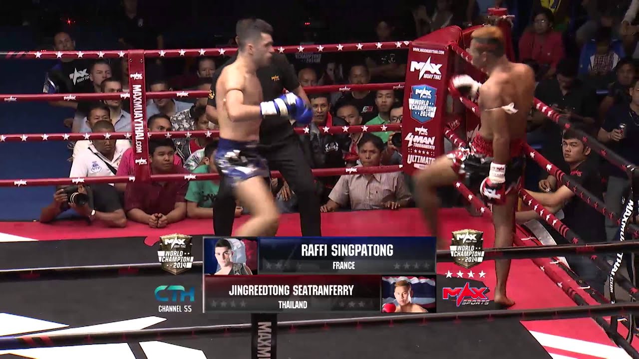 MAX MUAYTHAI   Raffi Singpatong VS Jingreedtong Seatranferry 07 12 2014