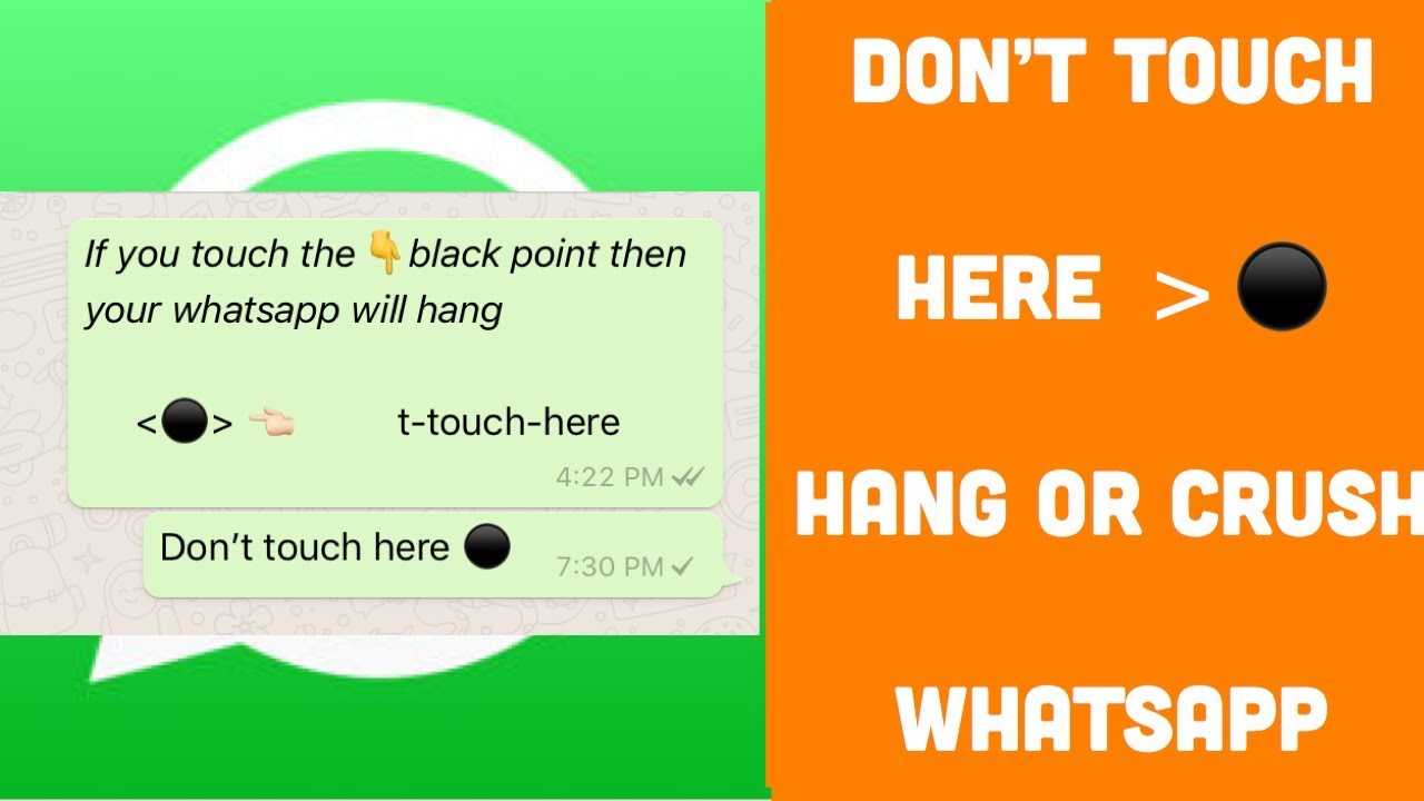 Don&rsquo;t touch here ⚫ || WhatsApp viral message smartphone will be hang