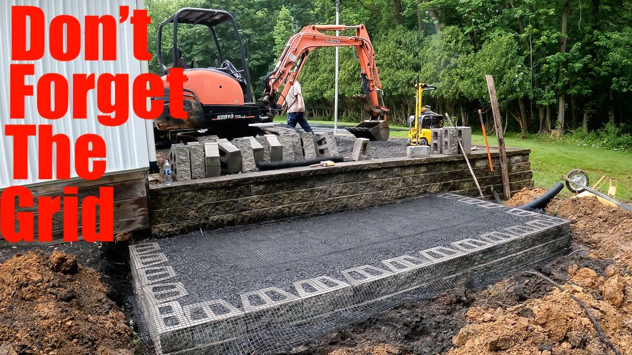 Building a retaining wall for parking area