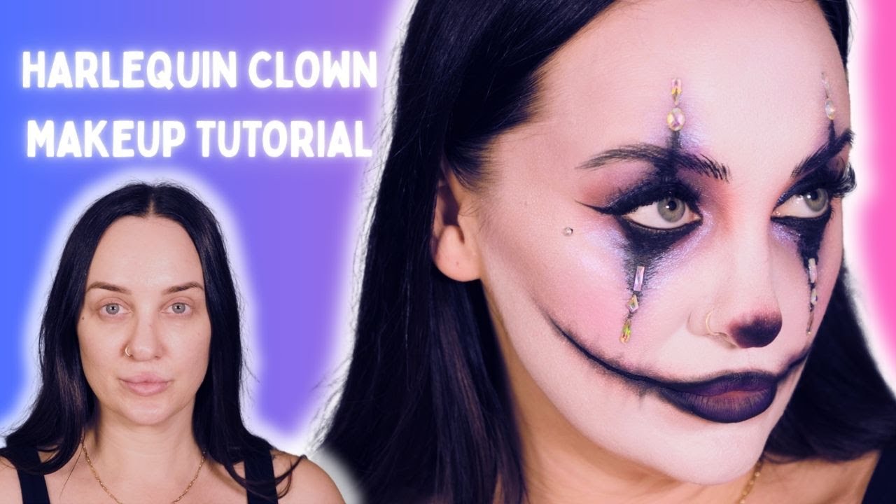Scary Glam Harlequin Clown Halloween Makeup Tutorial 2025 - FULL LENGTH VIDEO