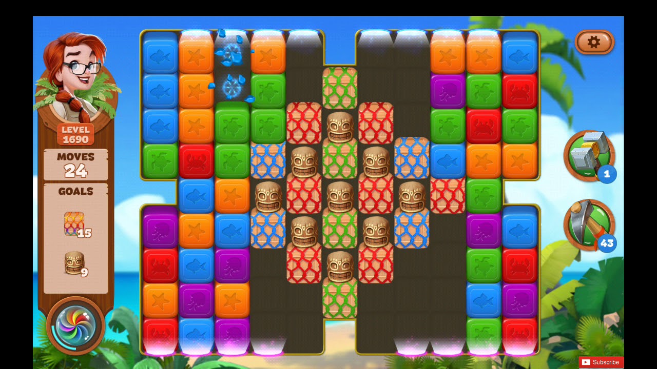 Lost Island Blasd Adventure Level 1690 NO BOOSTERS - A S GAMING ✔