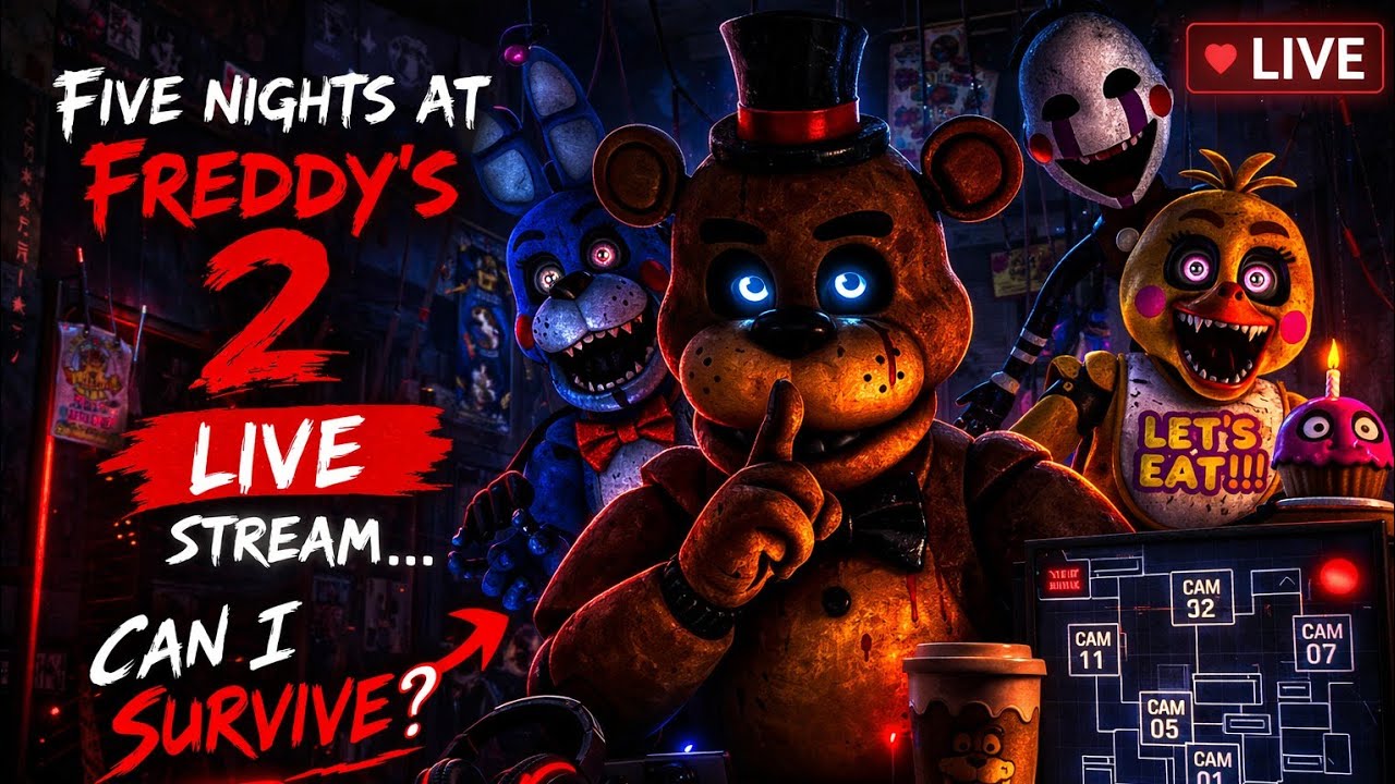 SURVIVING NIGHT 6 in Five Nights at Freddy’s 2 LIVE 😱 | Can I Beat This Horror?!