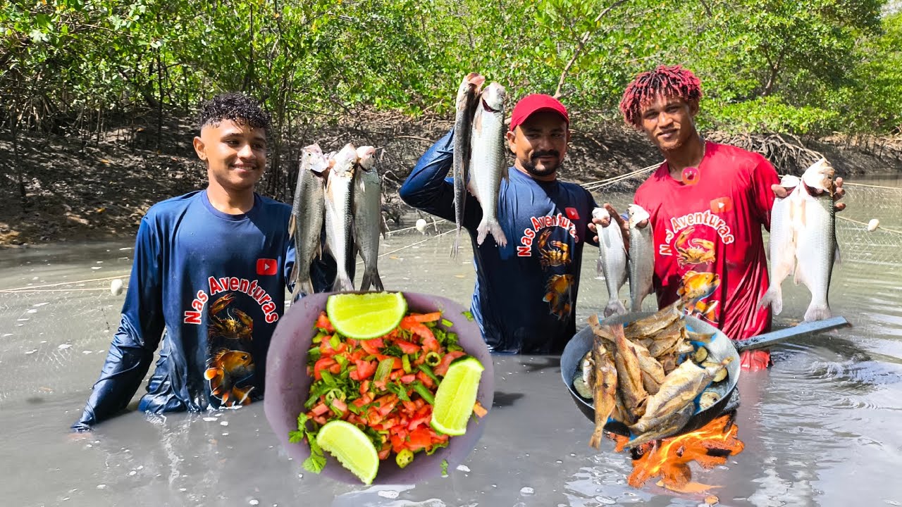 Em meio a NATUREZA capituramos e PREPARAMOS vários tipos de PEIXES 🐠🐠