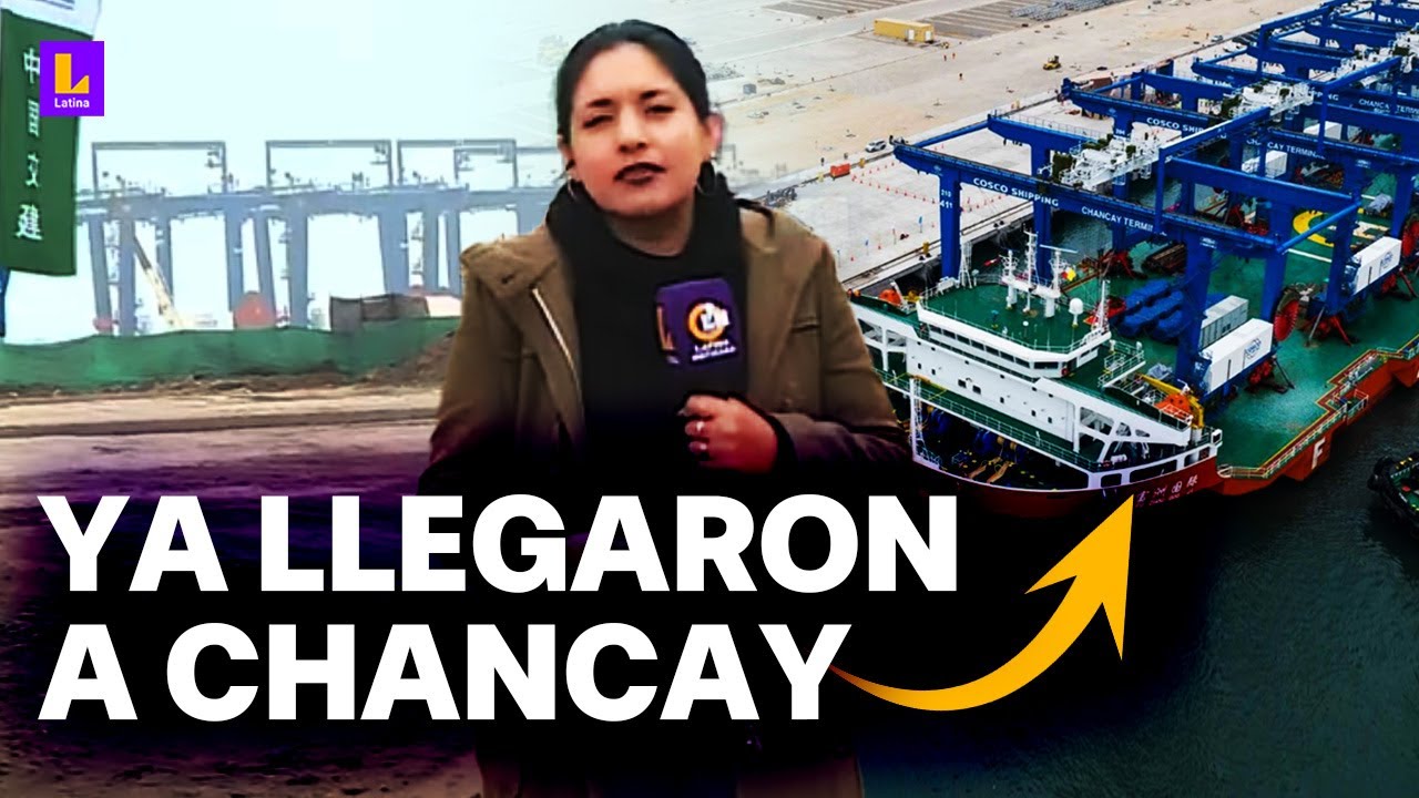Avanzan obras en Megapuerto de Chancay: Grúas gigantes llegan a las instalaciones