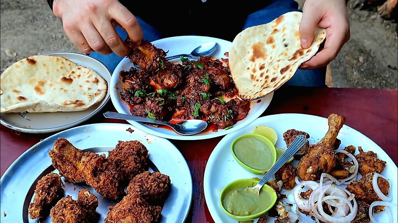 Raju Gulshan Bhai Ka Kadai Chicken Masala Aur Tandoor Roti | Chicken Adda Nagrota | Jammu food tour