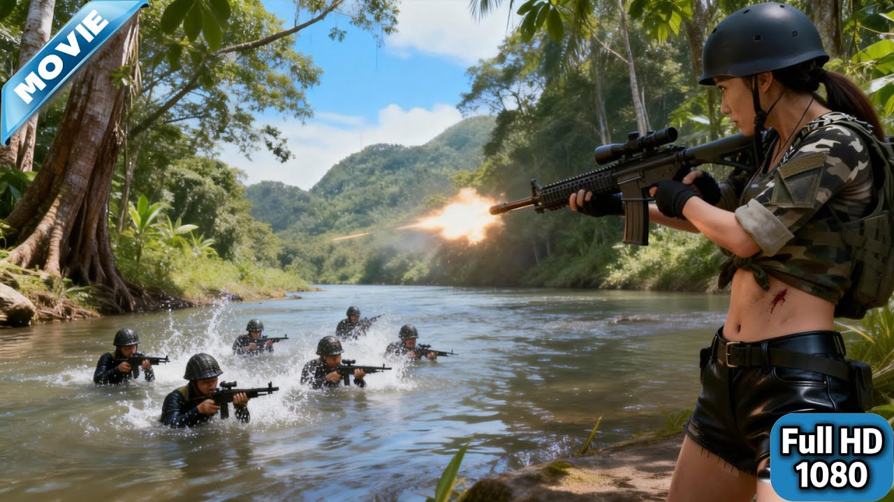 【Movie】日軍追擊特種兵小隊，怎料女隊長不跑了，在河邊建立狙擊陣地！⚔️ 抗日 | kungfu