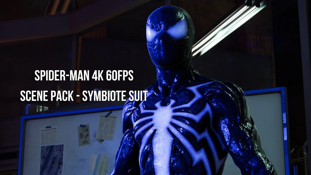 Insomniac Spider-Man (Symbiote Suit) 4K 60FPS Scene Pack