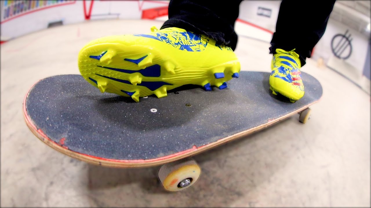 SKATEBOARDING IN SOCCER CLEATS. (You Must Do It)