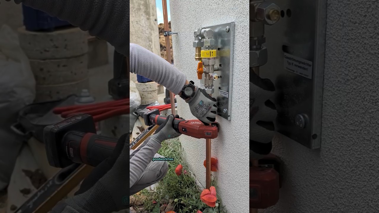 LPG gas line installation completed.