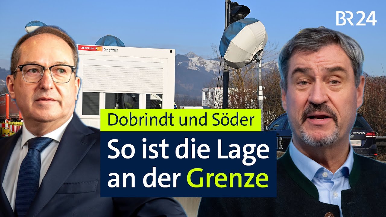 Dobrindt und Söder am Grenzübergang Kiefersfelden | BR24live