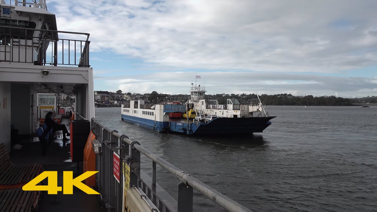 Riding the Torpoint Ferry to Plymouth | Full Crossing【4K】