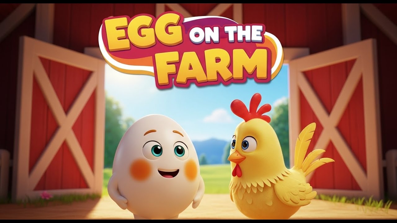 Egg on the Farm 🥚🐔🎶 | Fun Nursery Rhyme for Kids | Farm Animal Song | 3D Animation
