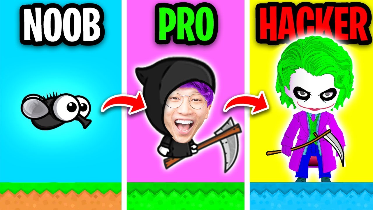 Can We Go NOOB vs PRO vs HACKER In FlyOrDie.io!? (MAX LEVEL!)