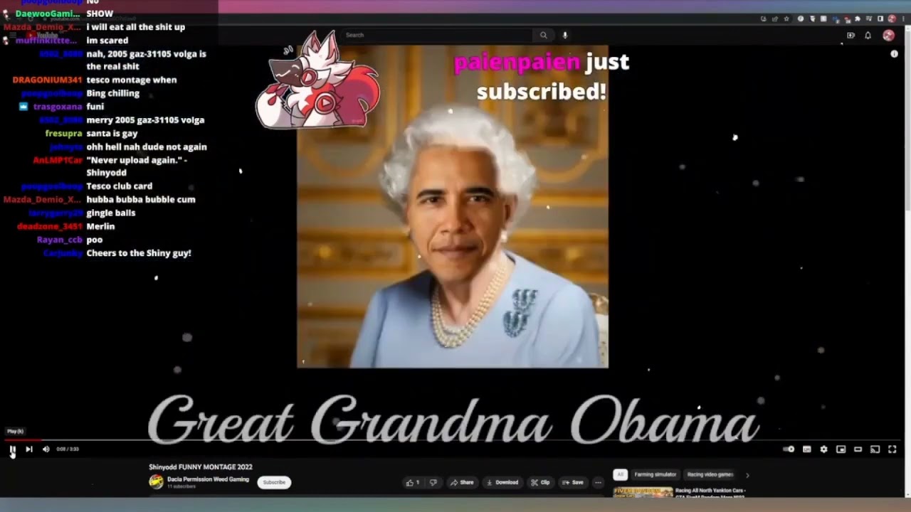 Shinyodd watches the Funny Montage 2022 on stream