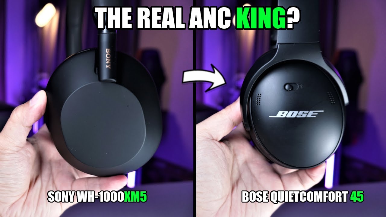 Sony WH-1000XM5 против Bose QC45 🔥 Шумоподавление лучше! 😲