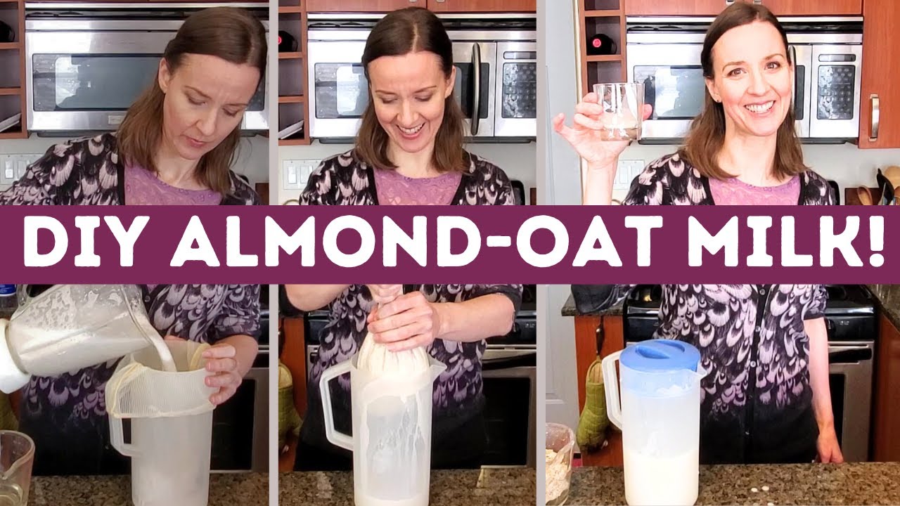 HOW TO MAKE PLANT BASED MILK AT HOME. Vegan almond oat milk recipe - easy, cheap, and tasty!