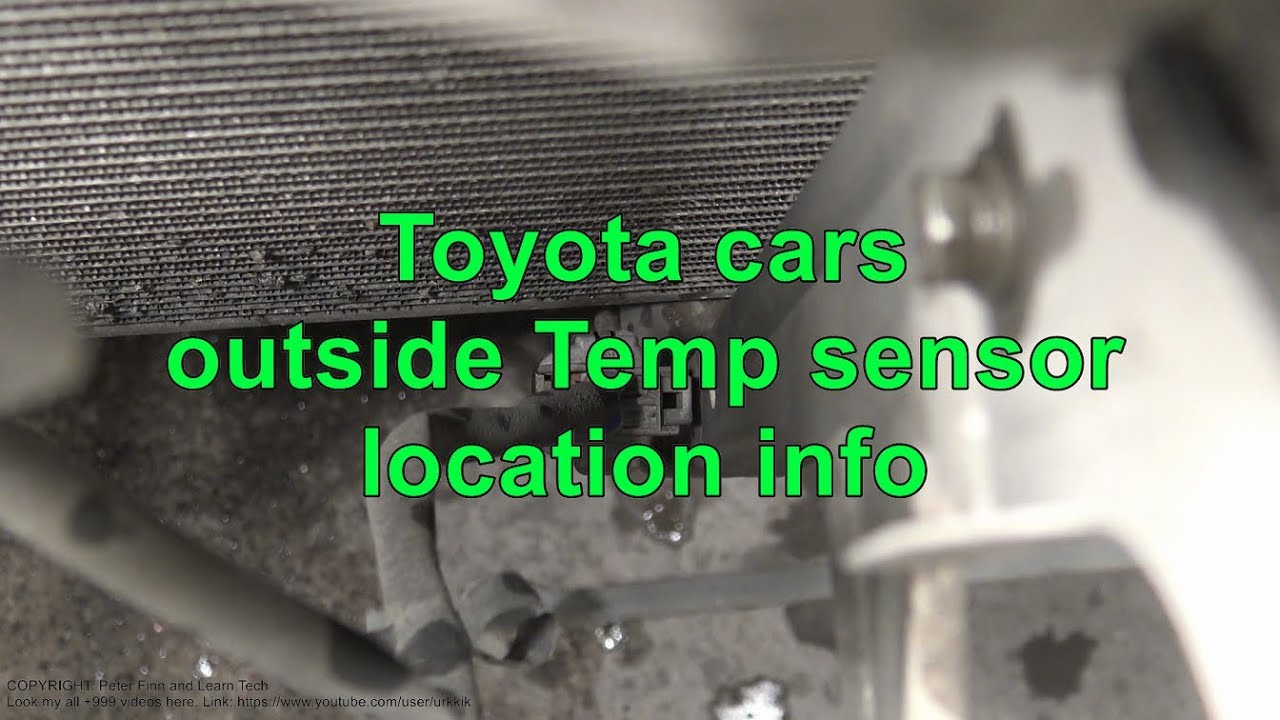 Информация о расположении датчика внешней температуры в автомобилях Toyota