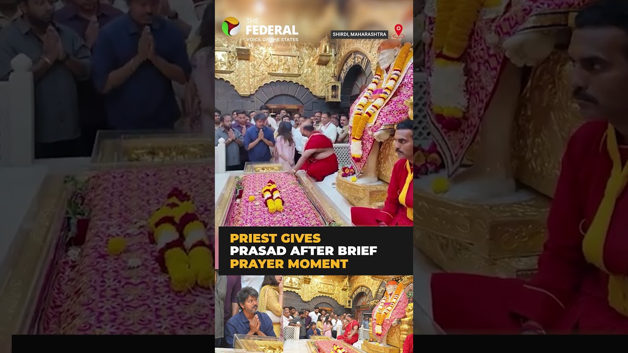 Vijay visits Shirdi Sai Baba temple, offers prayers; video goes viral