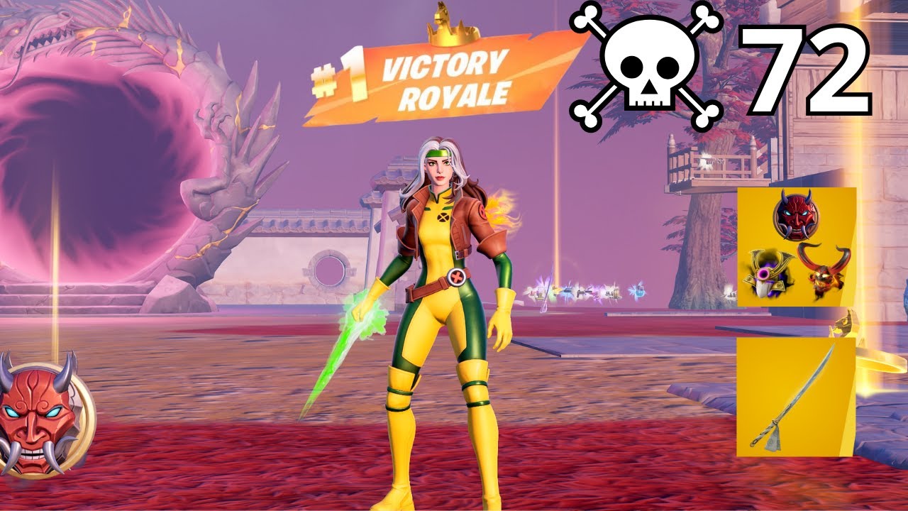 72 Elimination ROGUE (X-MEN) Solo Vs Squads Zero Build Gameplay WINS (NEW Fortnite Chapter 6)