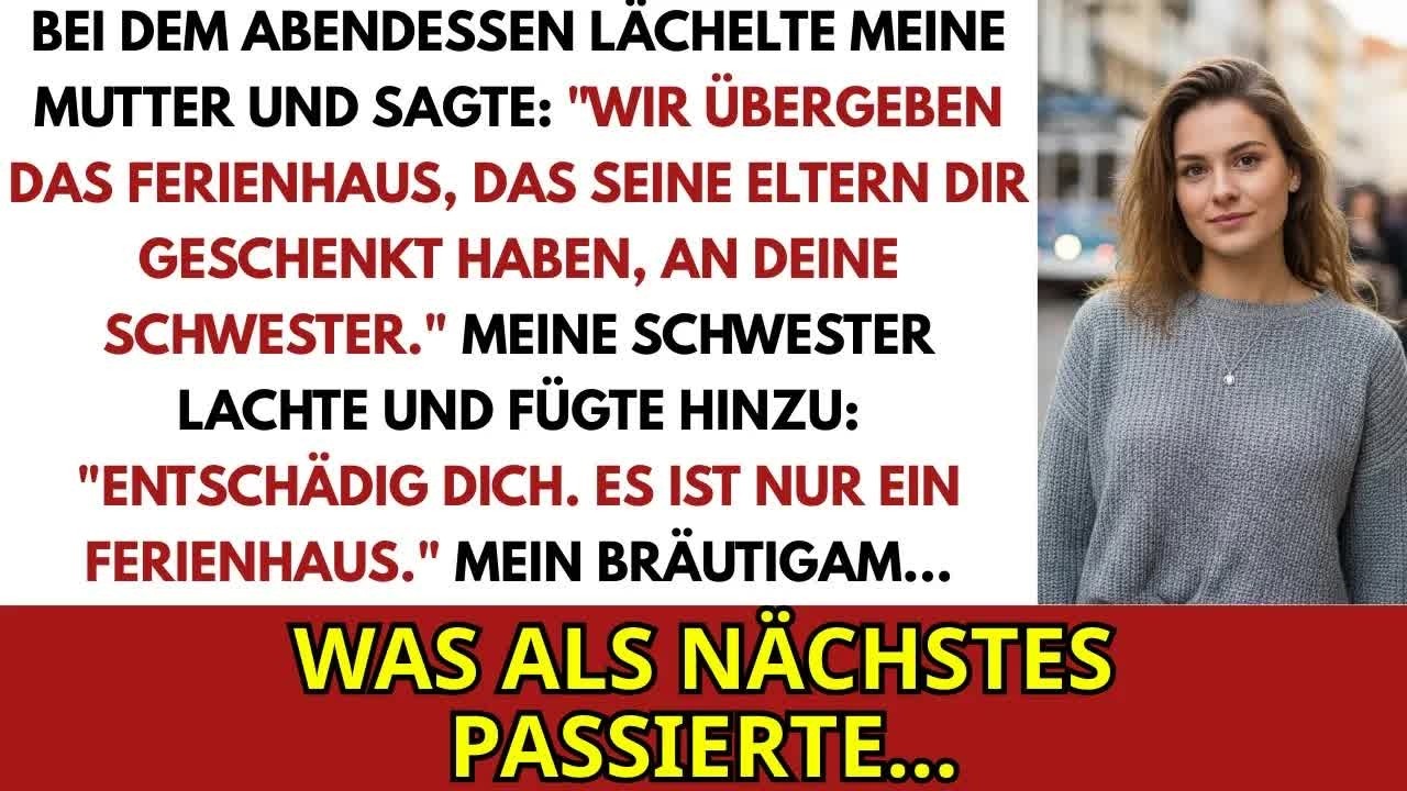 Beim Essen Lächelte Meine Mutter Wir Geben Das Haus, Das Seine Eltern Dir Schenkten, Weiter