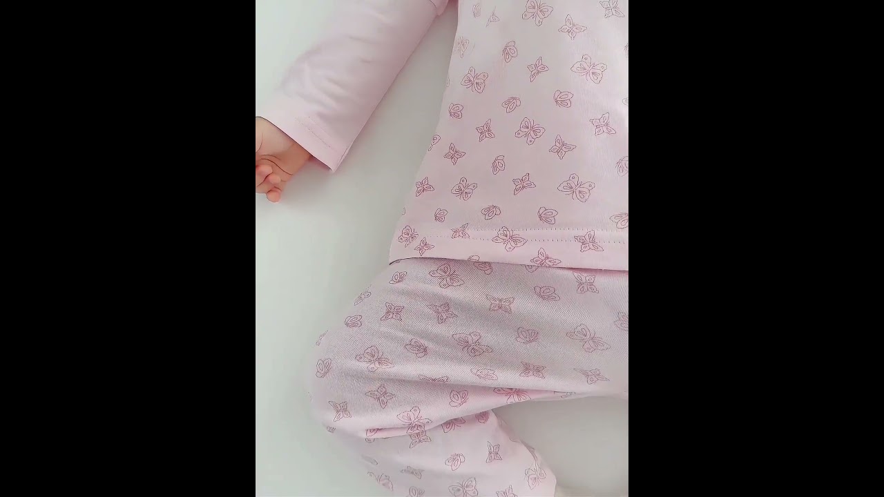 Luxury Organic Baby Clothes | Light Pink Sleeping Pajama #organiccotton #ecofriendlyfashion